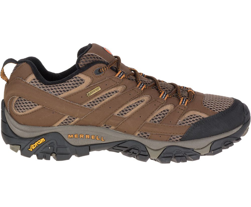 Buty Trekkingowe Merrell Męskie Brązowe - Moab 2 Gore -Tex® Wide Width - 382915-CQE